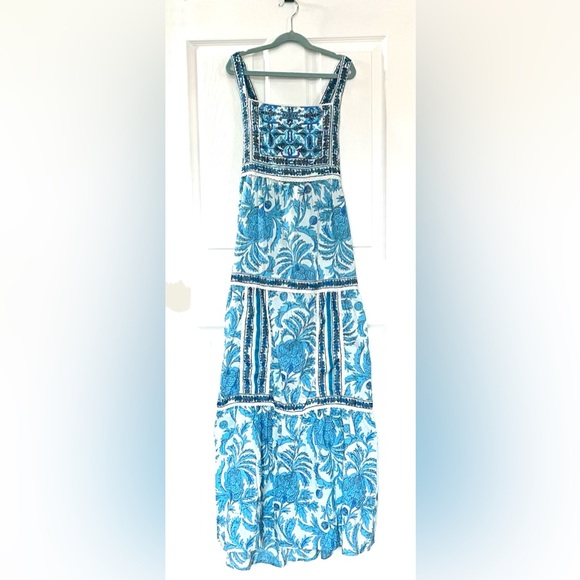 Joie Turquoise and White Maxi Dress. Size 4. Fits like xs/small - Picture 3 of 13